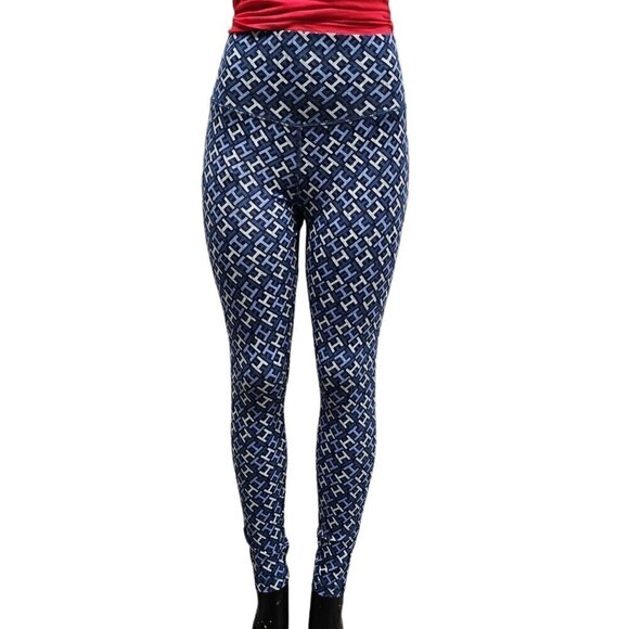 Tommy Hilfiger Performance Workout Pants-High-Rise Cotton Leggings Womens Small - Picture 1 of 11
